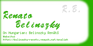 renato belinszky business card
